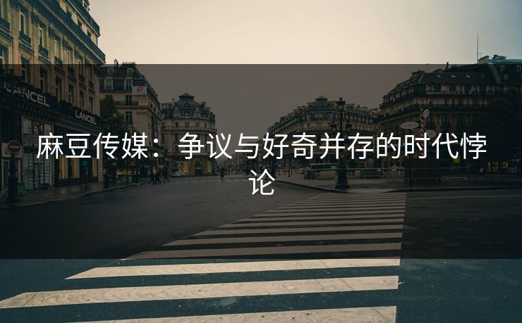 麻豆传媒：争议与好奇并存的时代悖论